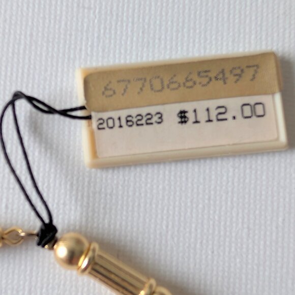 Vintage Alfred Sung Gold-Tone Necklace with Faux Pearls – New with Tag - Picture 4 of 6